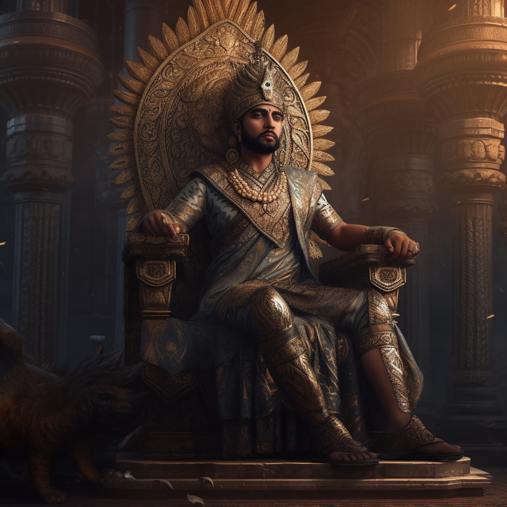 Portrait of King Kurvain Durahani of Sogin