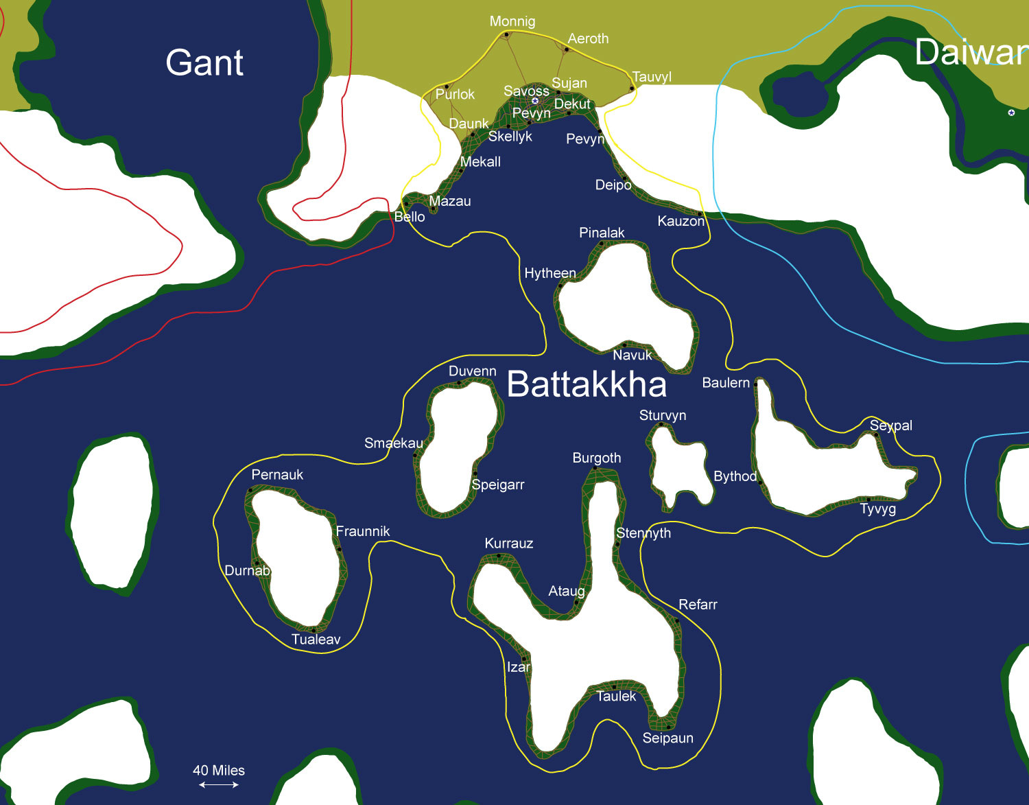 Map of the nation of Battakkha
