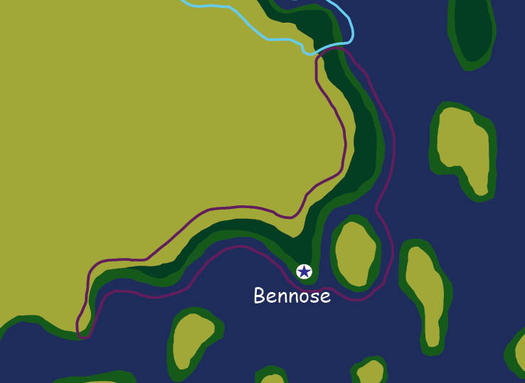 Map of the nation of Bennose