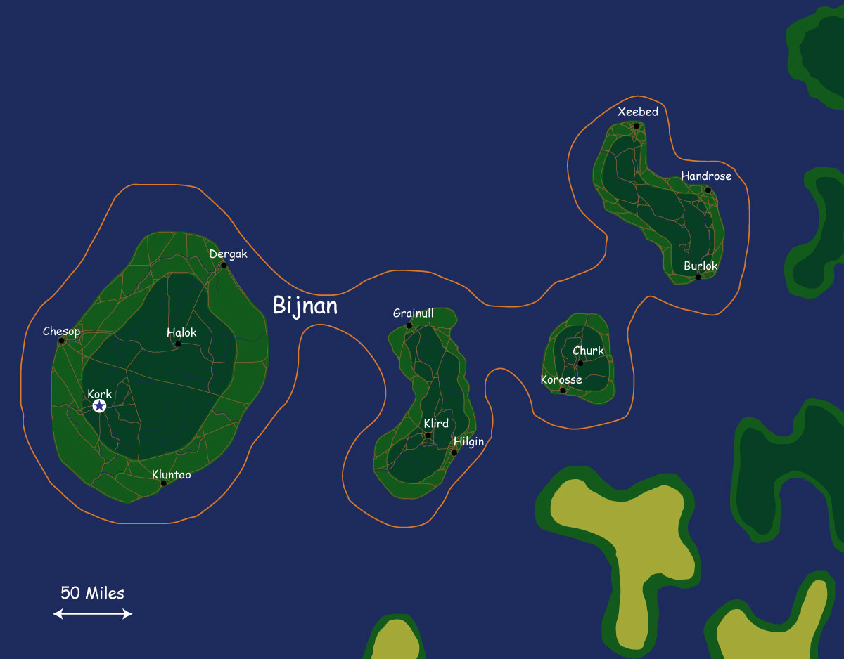 Map of the nation of Bijnan