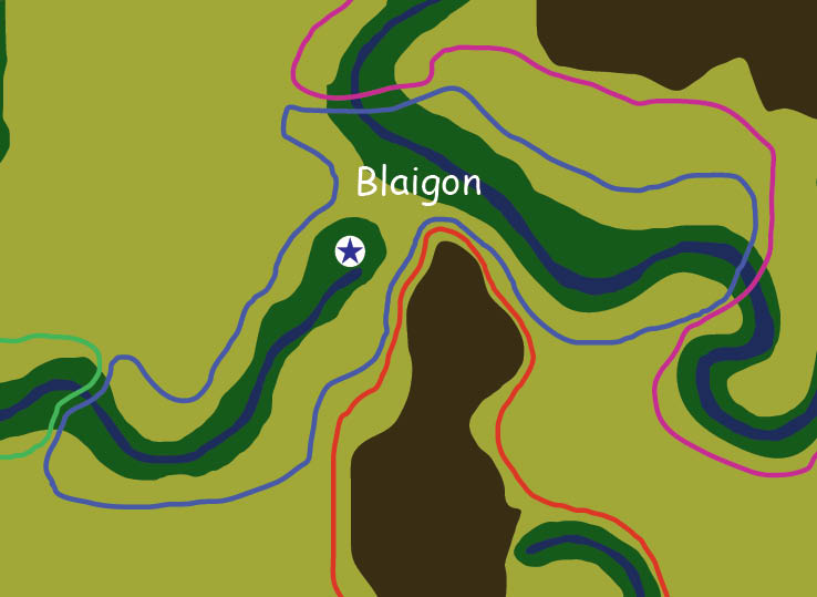 Map of the nation of Blaigon