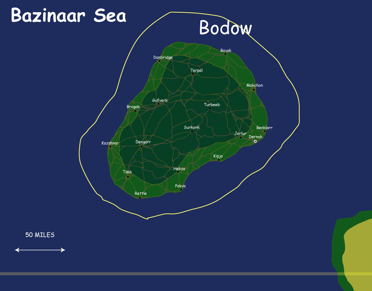 Map of the nation of Bodow