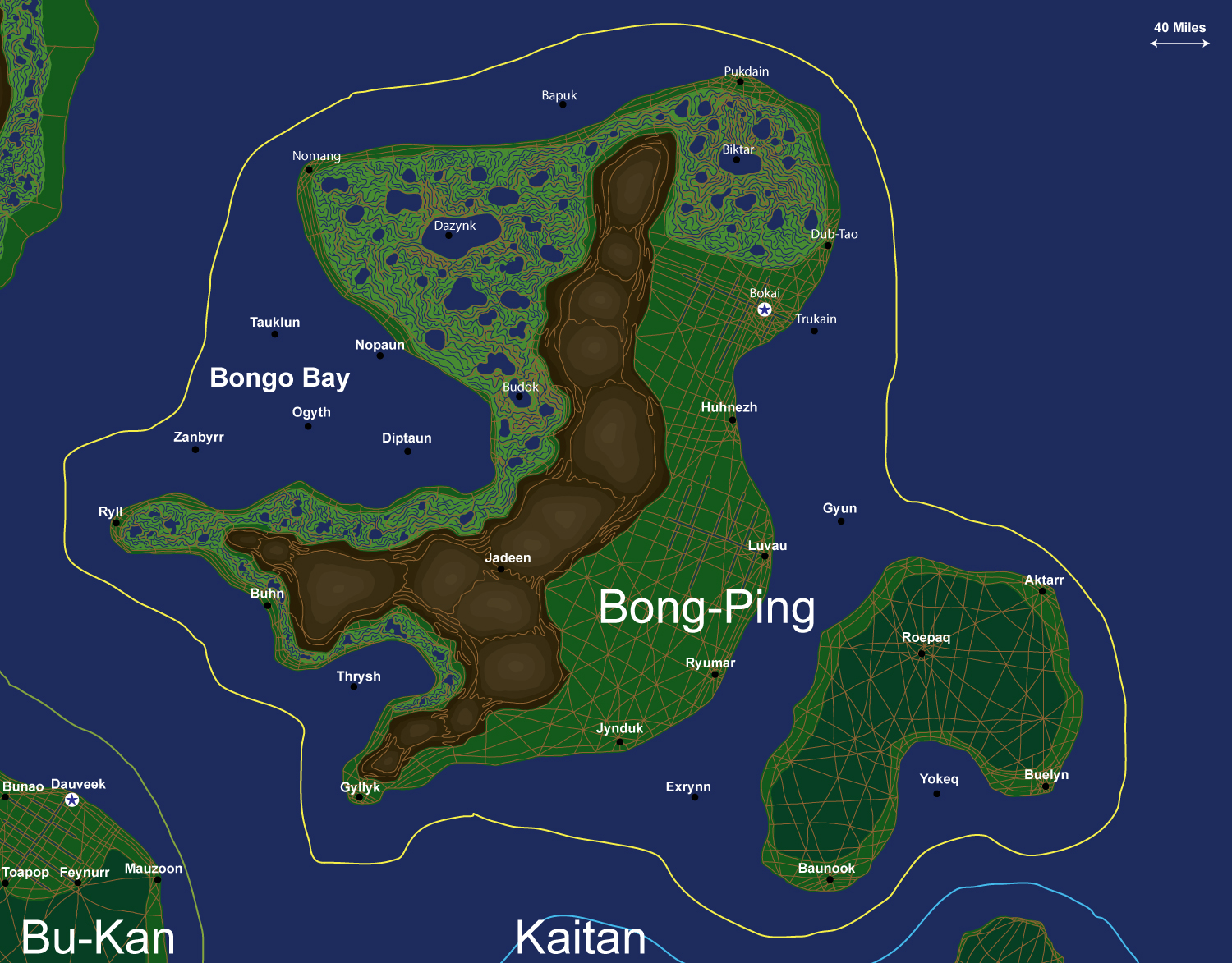 Map of the nation of Bong-Ping