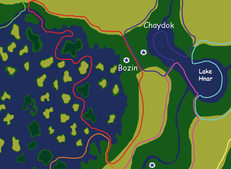 Map of the nation of Bozin