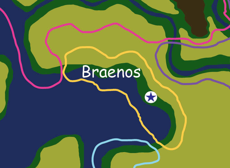 Map of the nation of Braenos