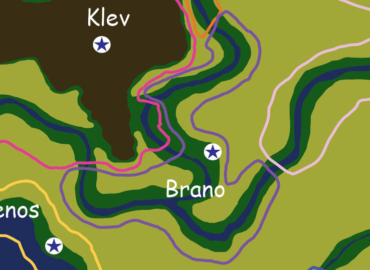 Map of the nation of Brano
