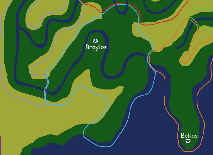 Map of the nation of Braylos