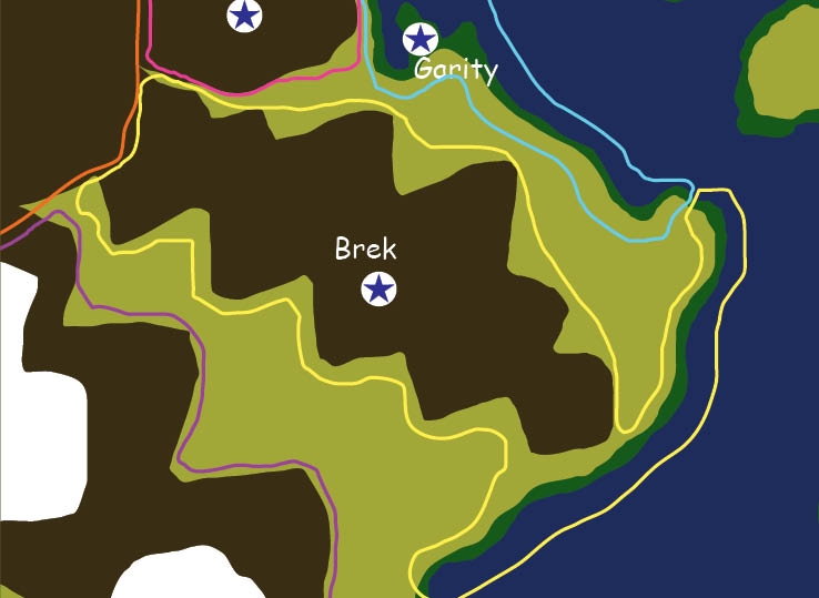 Map of the nation of Brek