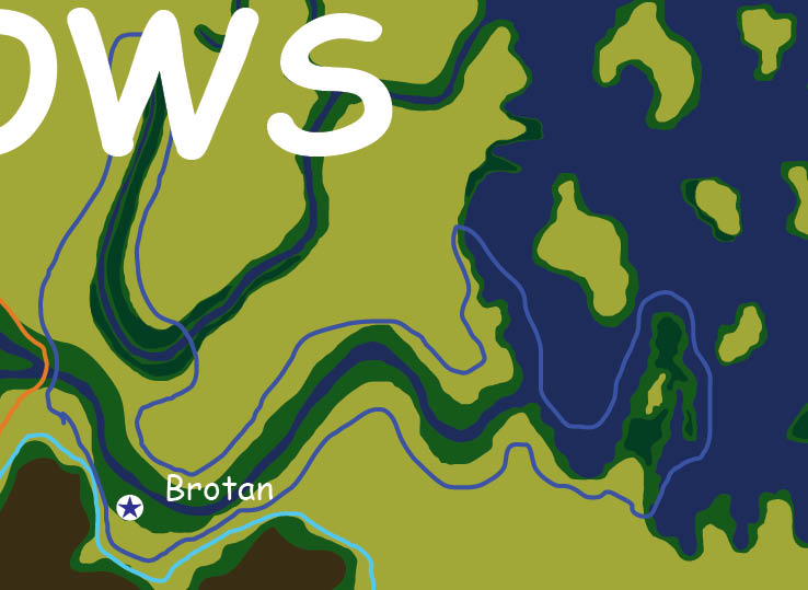 Map of the nation of Brotan