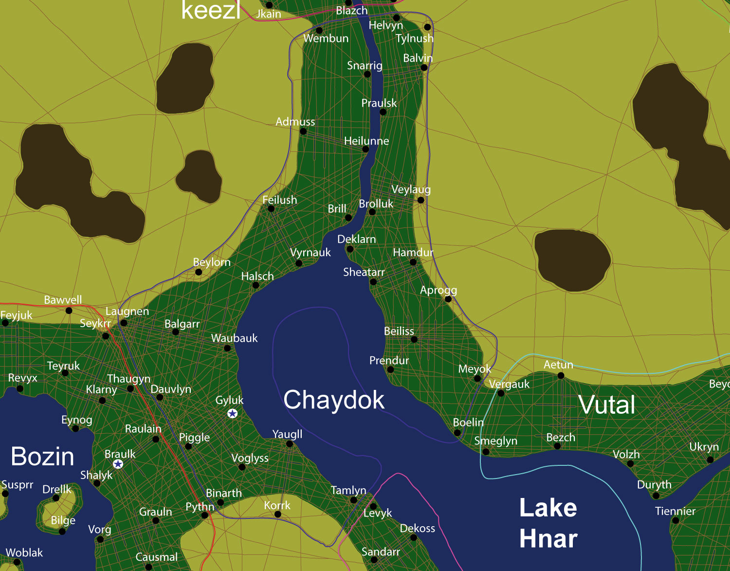 Map of the nation of Chaydok