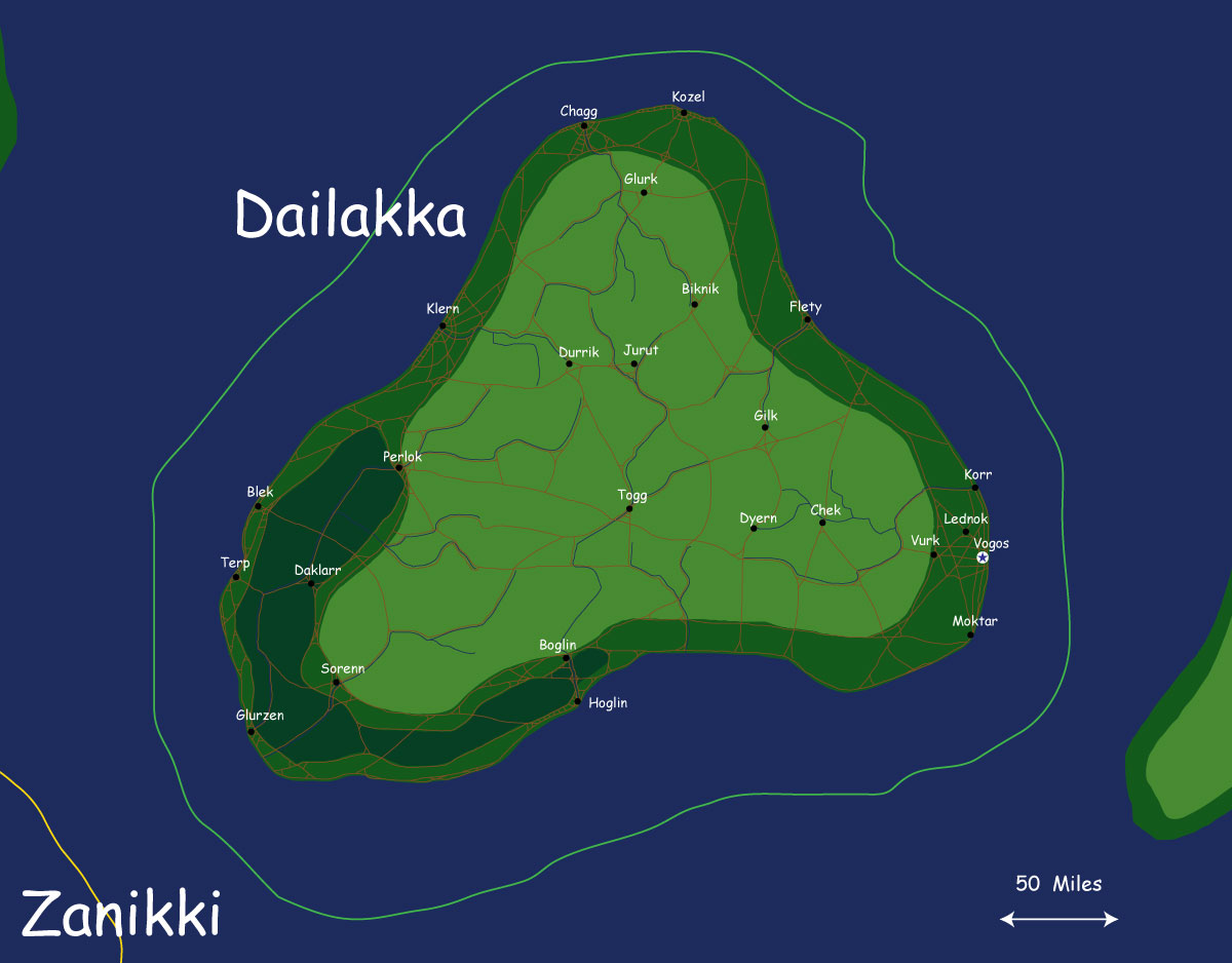 Map of the nation of Dailakka