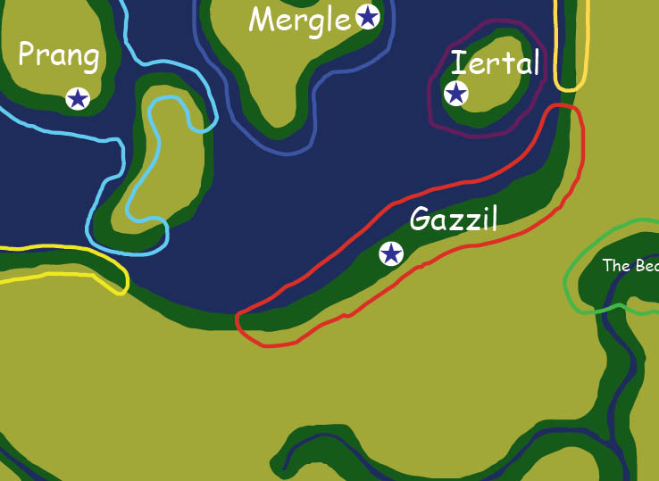 Map of the nation of Gazzil