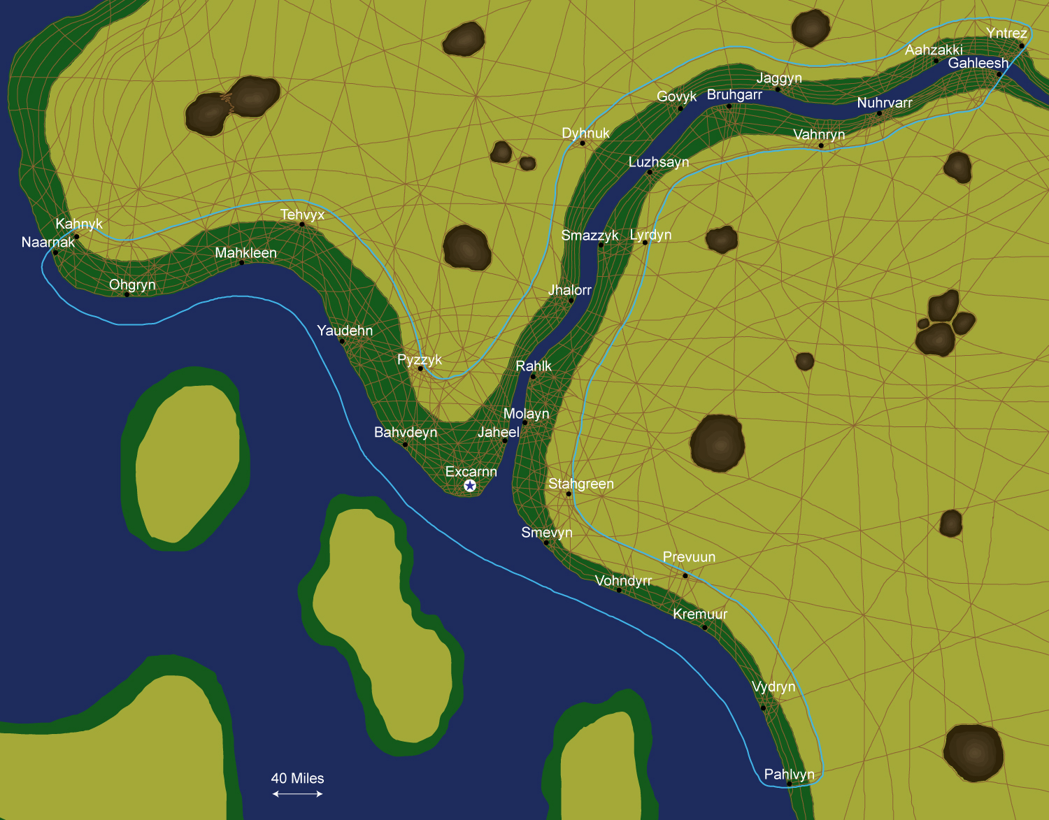 Map of the nation of Gealosa