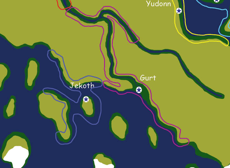 Map of the nation of Gurt