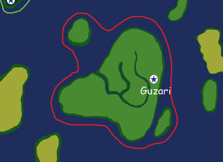 Map of the nation of Guzari