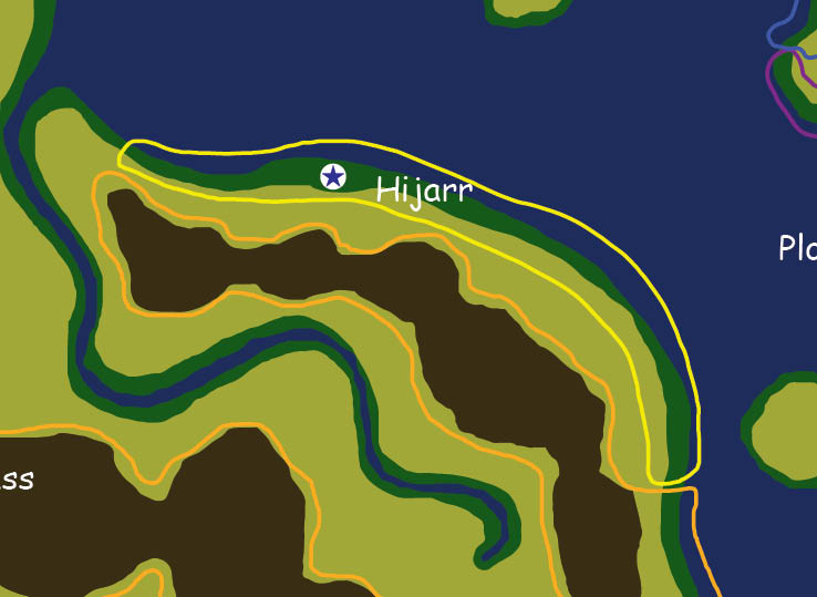 Map of the nation of Hijarr