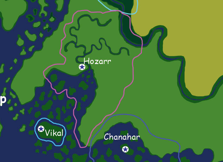Map of the nation of Hozarr