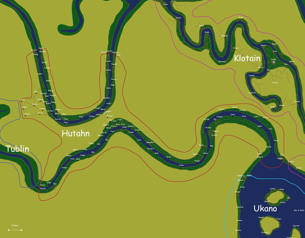 Map of the nation of Hutahn