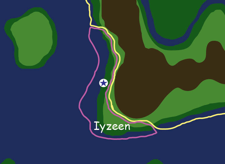 Map of the nation of Iyzeen