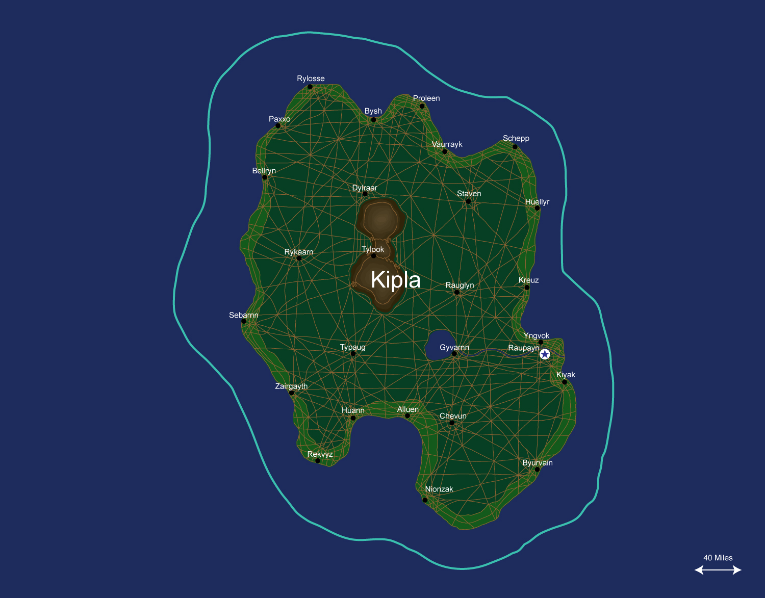 Map of the nation of Kipla