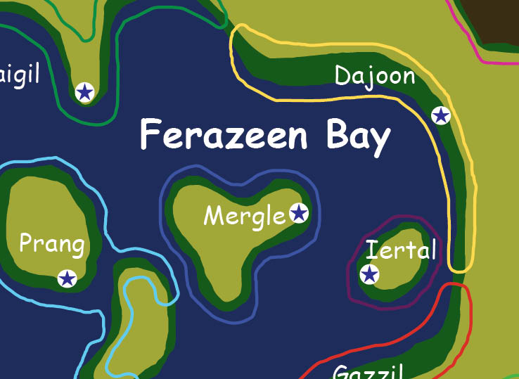 Map of the nation of Mergle