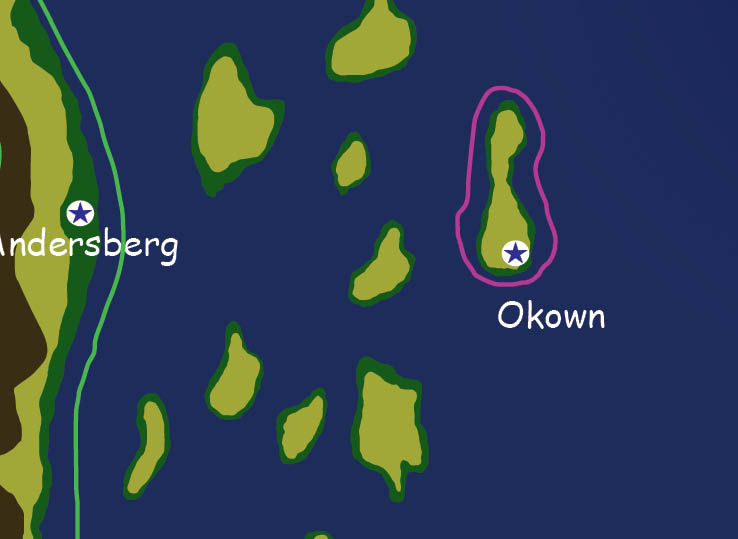 Map of the nation of Okown