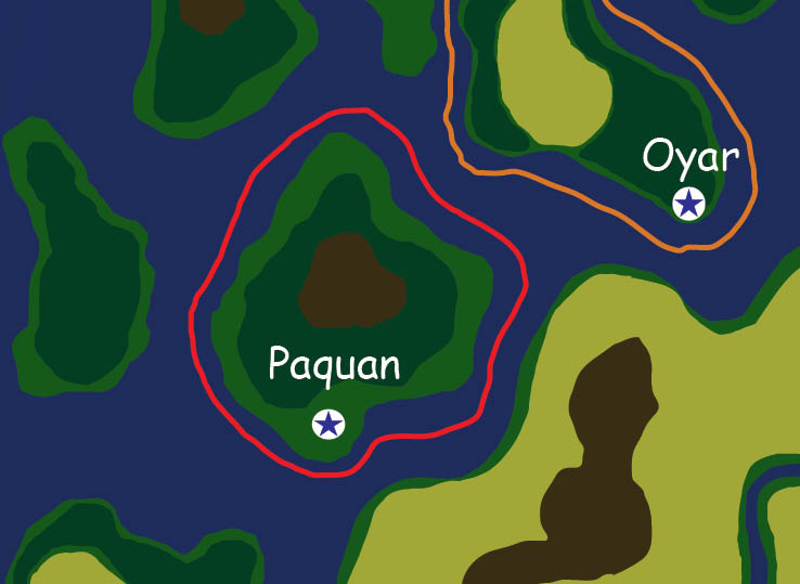 Map of the nation of Paquan