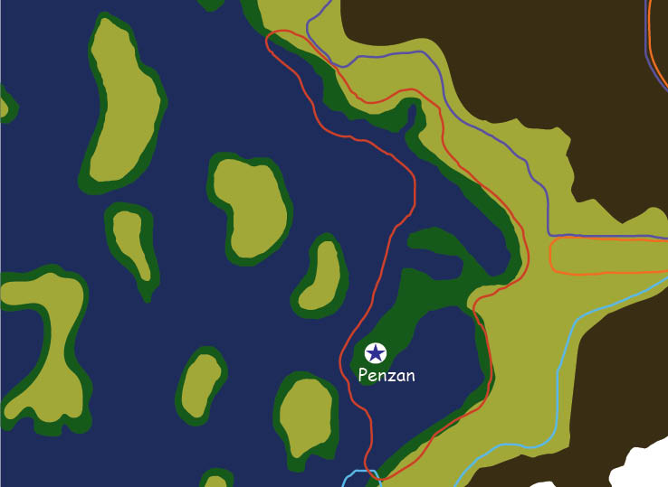 Map of the nation of Penzan