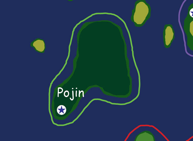 Map of the nation of Pojin