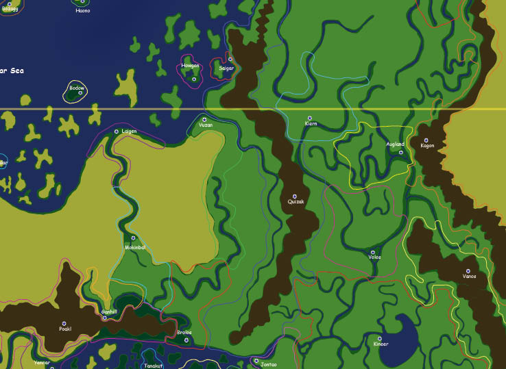 Map of the nation of Quizak