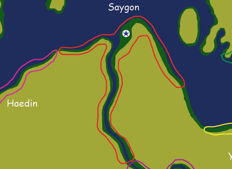 Map of the nation of Saygon