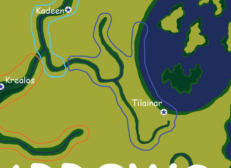 Map of the nation of Tilainar