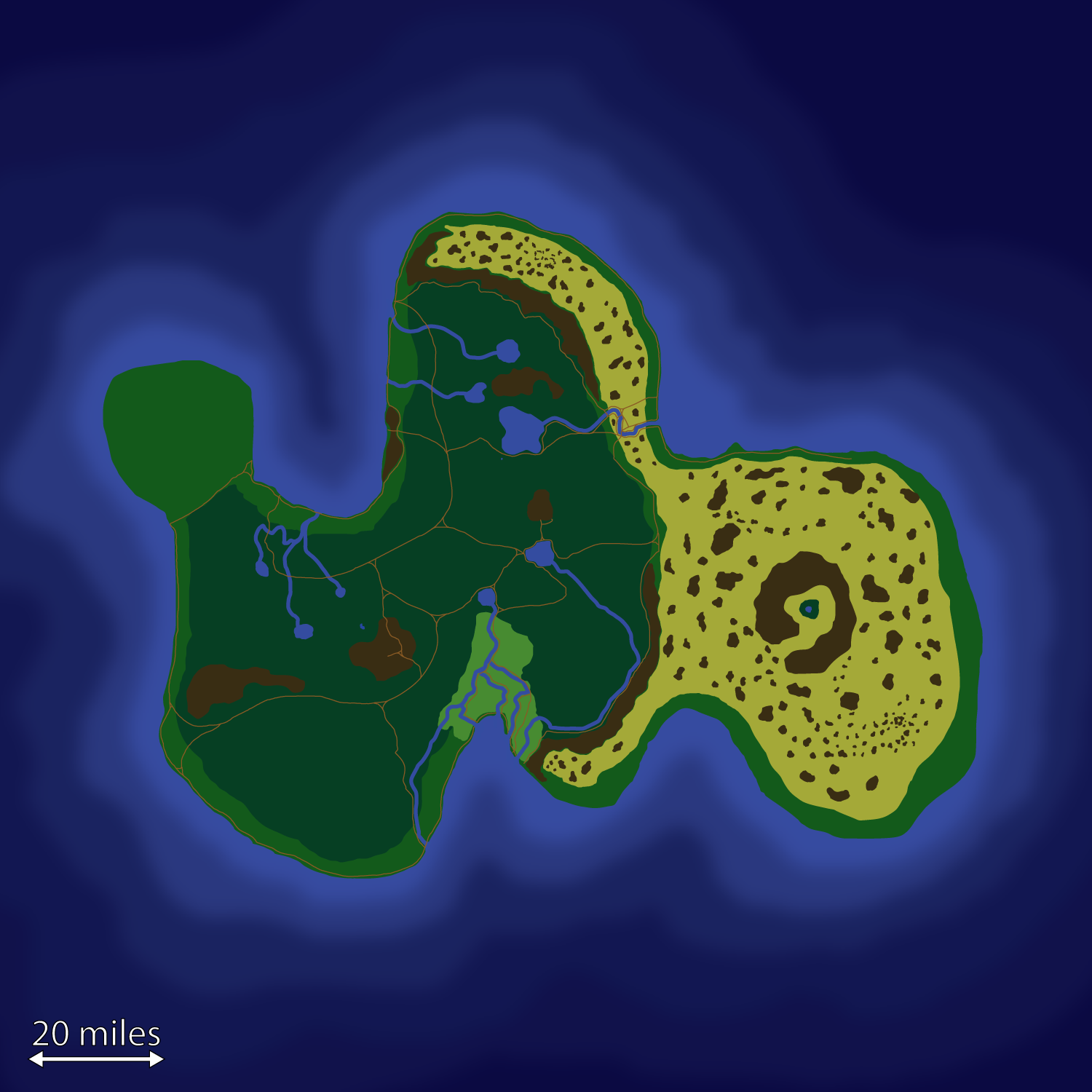 Map of the nation of Tiranalar