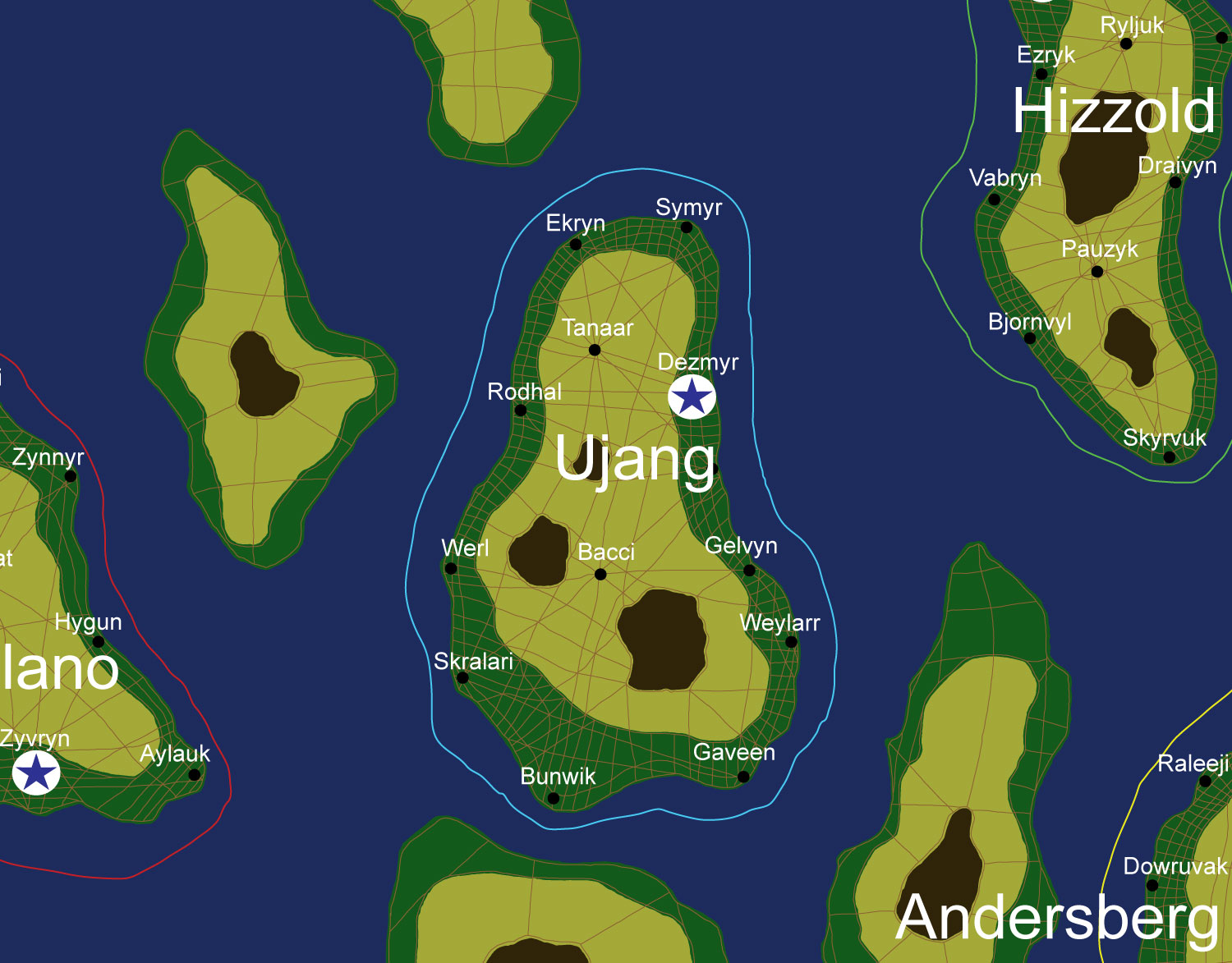 Map of the nation of ujang