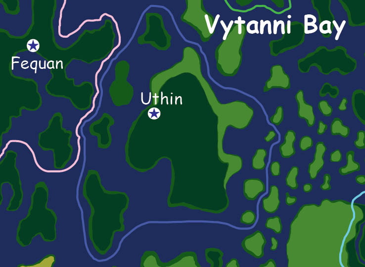 Map of the nation of Uthin