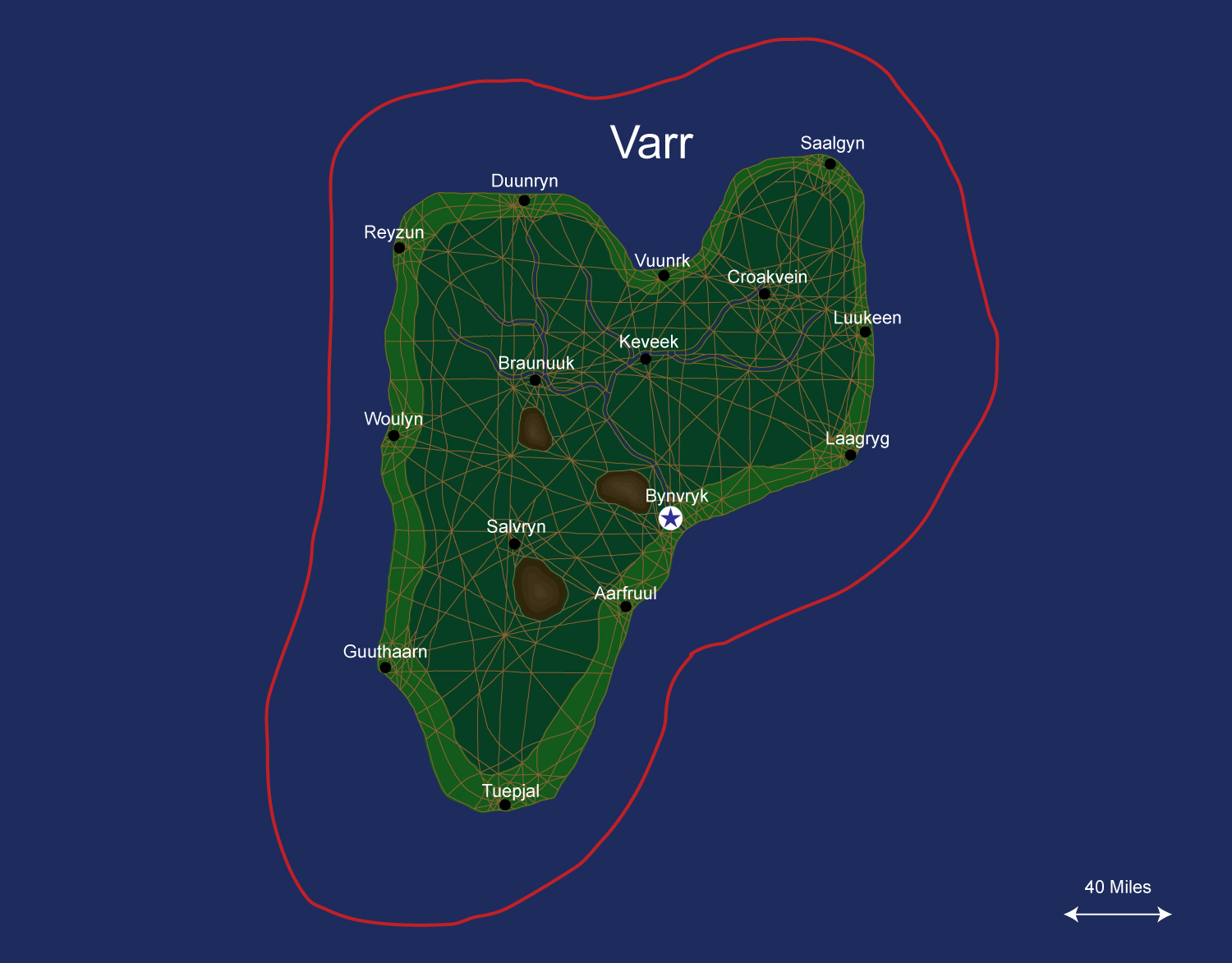 Map of the nation of Varr
