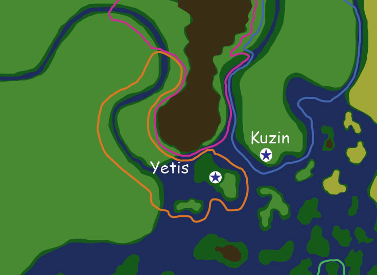 Map of the nation of Yetis