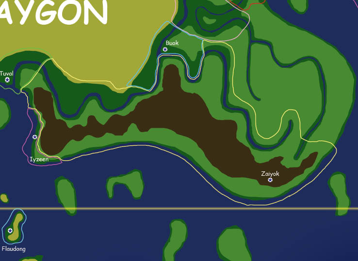 Map of the nation of Zaiyok