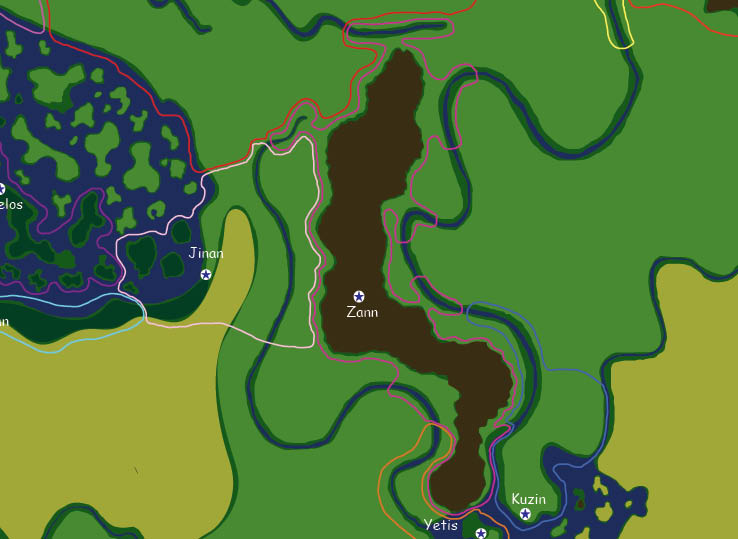 Map of the nation of Zann